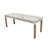 Lulu Leather Woven Backless Bench