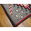 Antique Gray Background Tribal Geometric Flatwoven Native American Navajo Rug