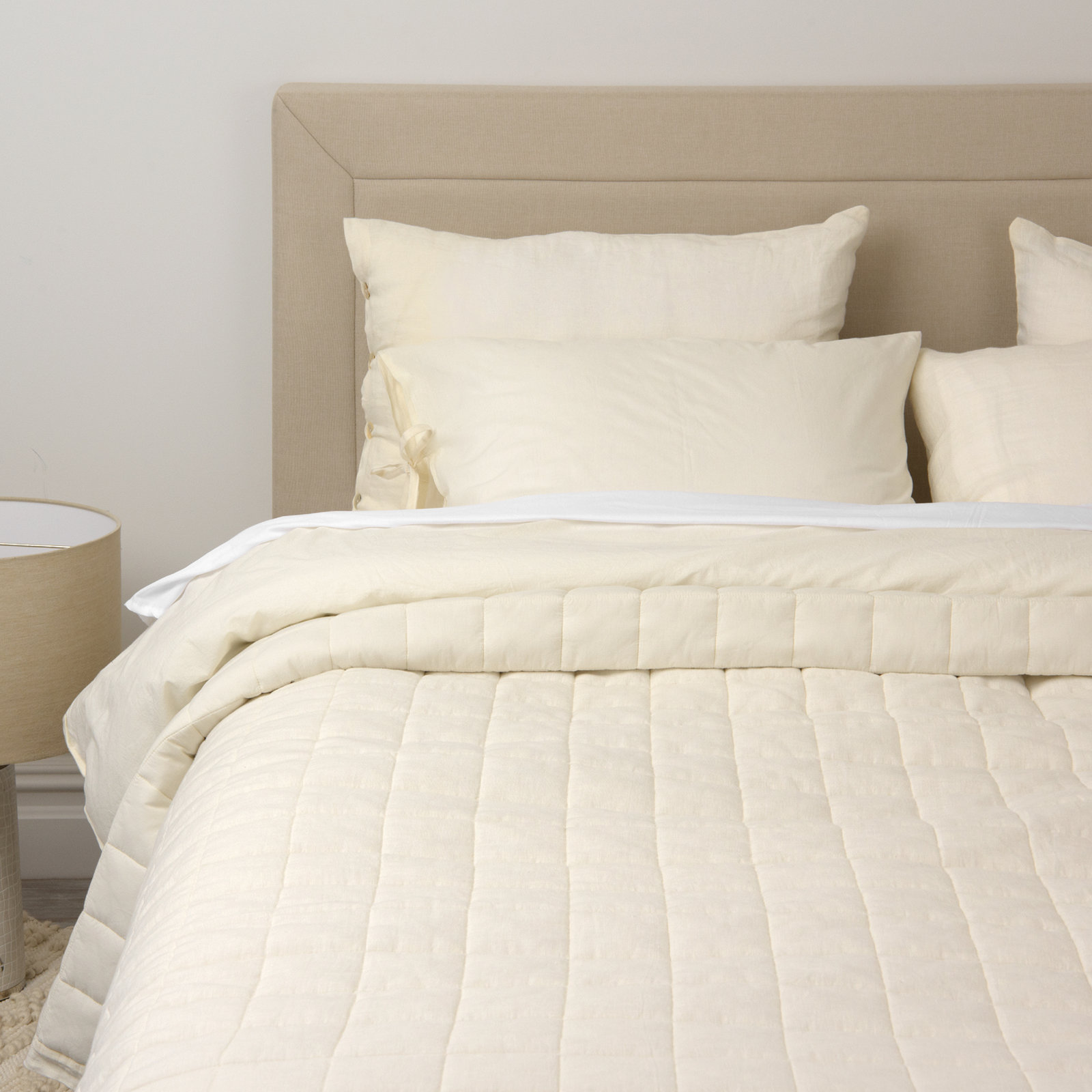 Hatley Linen Quilt Set, Ivory, Twin Quilt