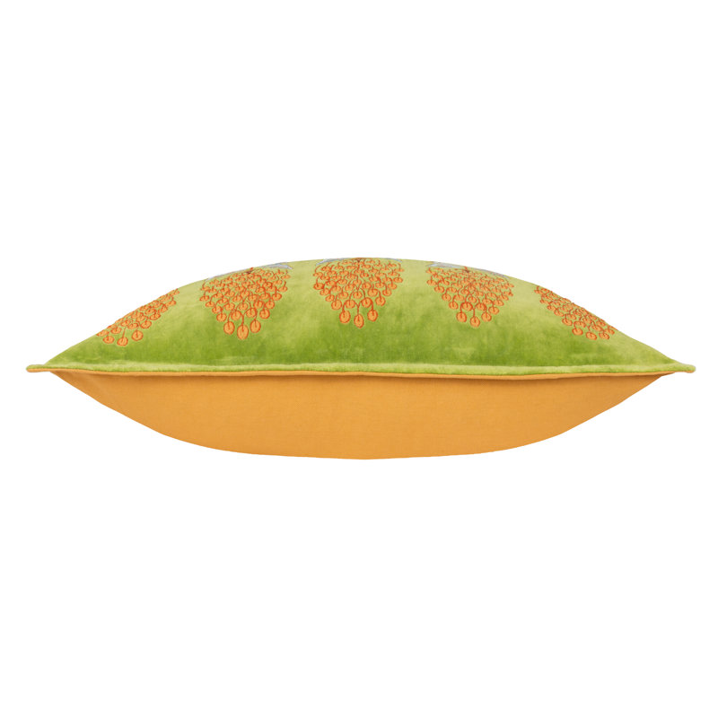 Portofino Floral Rectangular Cushion, Green/Red