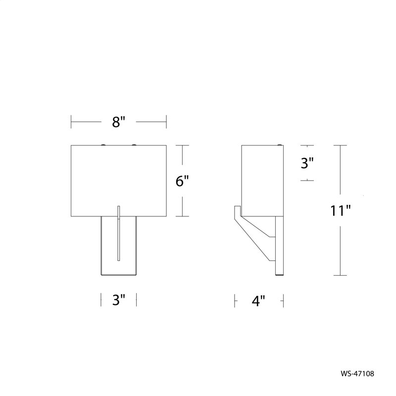Fitzgerald LED Flush Mounted Sconce, Brushed Nickel, 11" H x 4" W x 8" D, 3000K