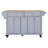 Kitchen Island With Rubber Wood Countertop, Kitchen Cart On 5 Wheels With Storage Cabinet And 2 Top Drawers And A Center Double Layered Storage Drawer For Dinning Room-1394408876