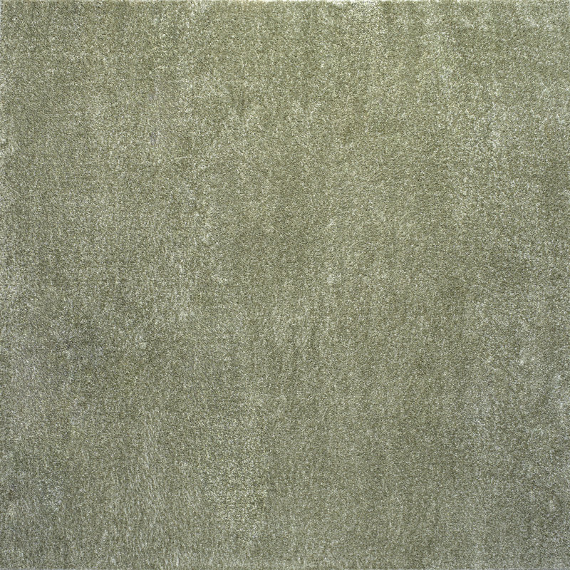 Tapis vert uni à poils courts Aricel, Carré 9 pi