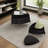2-Piece Storage Ottoman Set Versatile Footrest, Shoe Bench & Side Table-1609554972