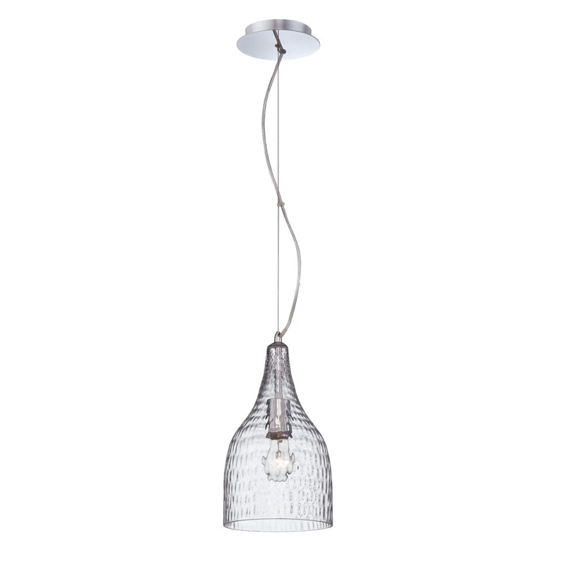 Luminaire suspendu en forme de cloche 1 lumière Altima, Très grand, Transparent