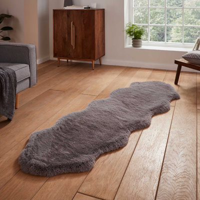 Lehi area rug Table Tufted Sheepskin Grey