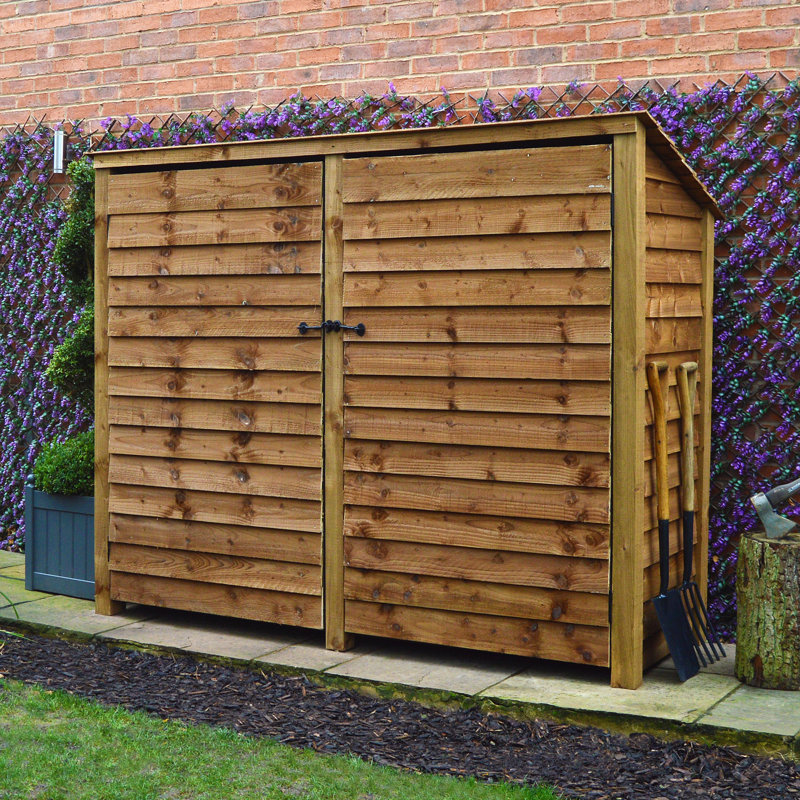 Troutville 230cm W x 74.5cm D Solid Wood Log Store, Rustic Brown