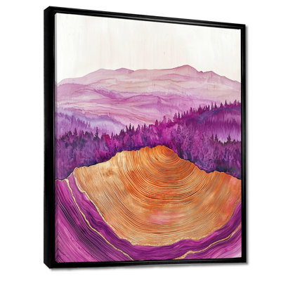 Almira Farm Charm Meadow with Lavender Ink Field Landscape V - ferme, art mural