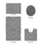 Ensemble de tapis pour salle de bain 100% coton de qualité supérieure Hugo 4 pièces avec envers antidérapant, lavable à la machine, luxueux tapis Chervon à motif super absorbant et touffeté pour la salle de bain, la douche et la baignoire-348628250-390287348