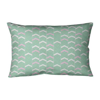 Single Lined Chevrons Indoor/Outdoor Lumbar Pillow