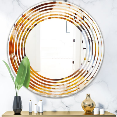 Miroir mural sans cadre wave agate modern