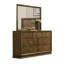 Ensemble de chambre avec grand lit 4 pièces Rouk, bois brun noyer, bronze-118445323