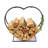 Deran 21.5'' W Metal Heart Shaped Firewood Log Rack