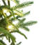 Sapin de Noël artificiel en pot de 1,37 m (4,5 pi) avec feuillage de pin vert et pommes de pin naturelles, 9 fonctions d'éclairage