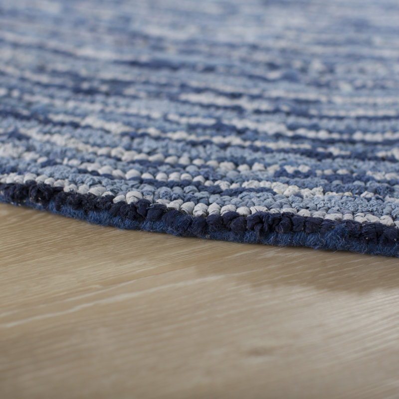 Jackson Rectangle Cotton Hand Woven Area Rug, Round 183cm