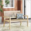 Causeuse d'extérieur durable en osier et bois d'acacia avec une conception résistante aux intempéries pour le patio et le porche