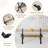 Ibrahim 71" Dining Room Set,Tempered Glass Dining Table Set With Metal Frame-122810845-123282724