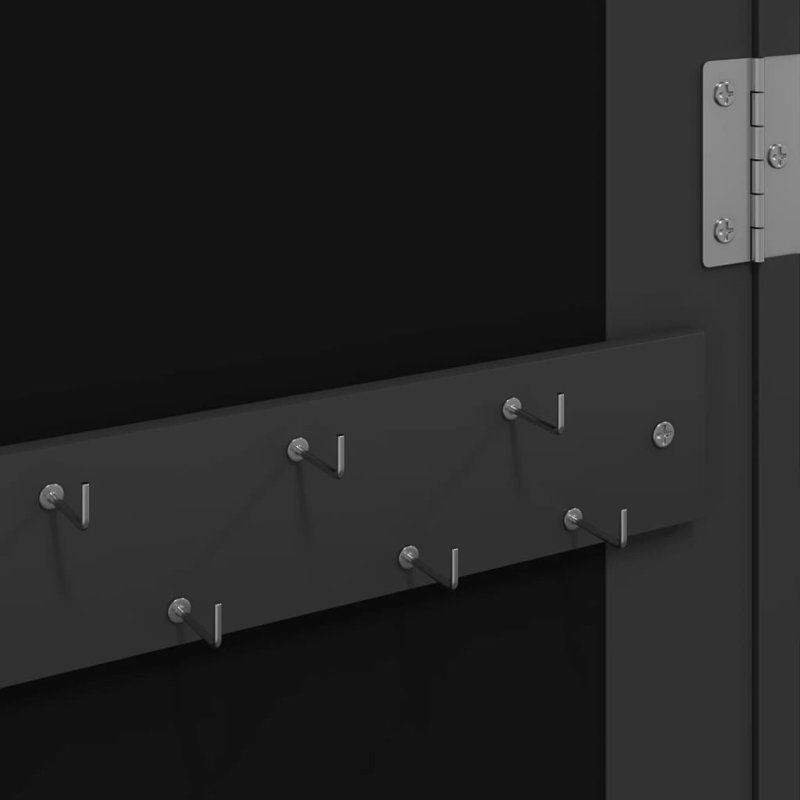 Mylesha Jewelry Armoire, 90cm H x 37.5cm W, Black