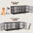 86.7" Double Dog Crate Furniture For 2 Large Dogs, Rustic Brown-2078404948