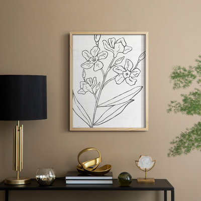 Botanical Sketch I Framed Print - Solid Wood