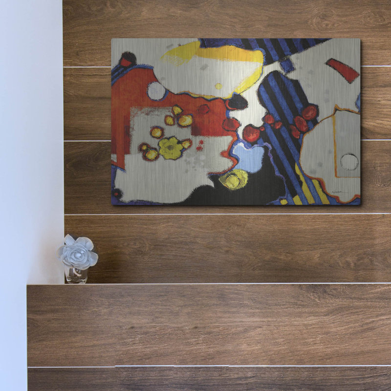 Art mural luxueux «Grey Spots Mod» par Shirley Novak, H 12 po x l 16 po