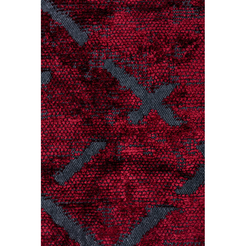Rapture Red/Gray Luxury Area Rug, Rectangle 7'10" x 11'2"