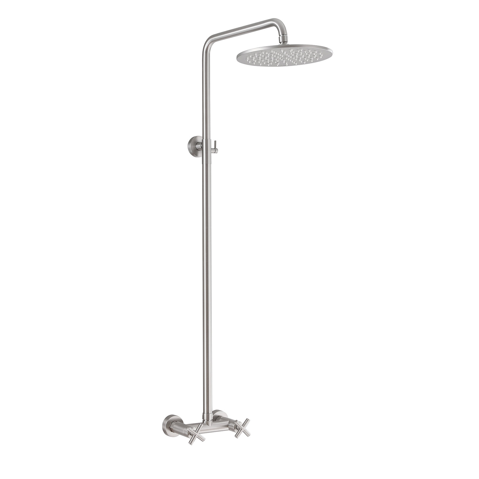 Wall Mount Outdoor Shower, Brushed Nickel