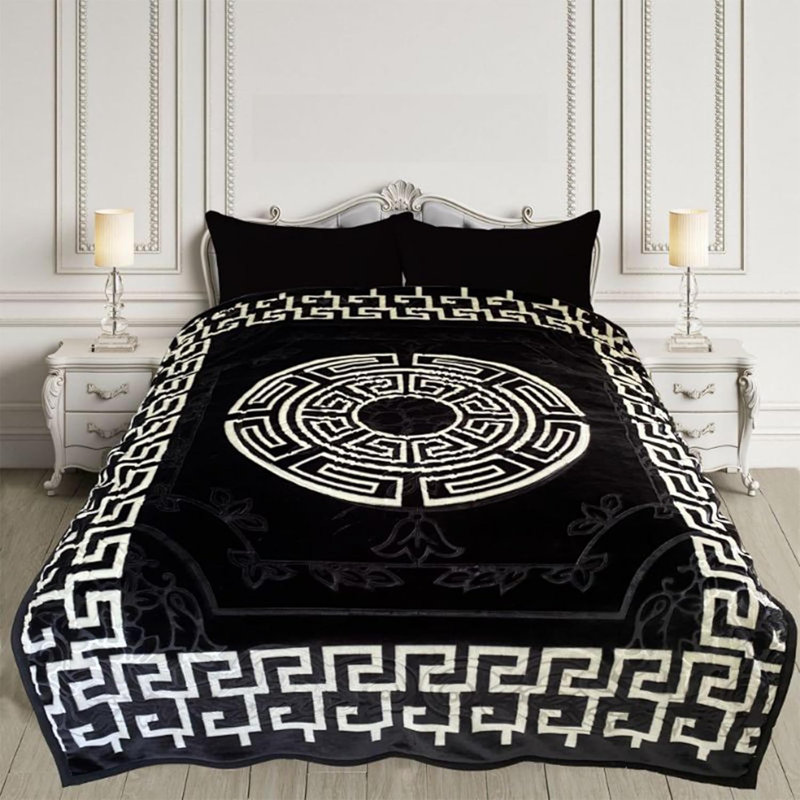 Blanket or Throw, 150cm W x 200cm L, Black
