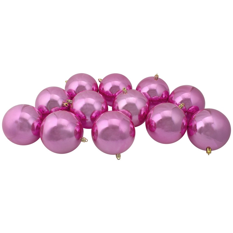 Boule de Noël brillante incassable, Rose bonbon