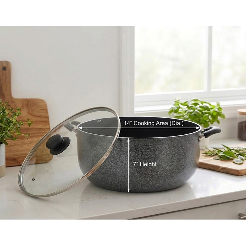 19 Qt Non Stick Aluminum Stock Pot, 19 Qt