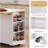 53Inch Large Kitchen Island With Drop Leaf, Power Outlet, Door Internal Storage Rack, Rolling Kitchen Cart On 5 Wheels With 5 Open Side Racks For Kitchen, Dining Room,White(Not Include Bar Stools)-1741221847