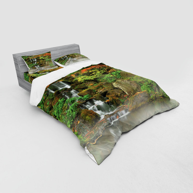Rustic Polyester Paisley Duvet Cover, Queen Duvet Cover + 3 Additional Pieces