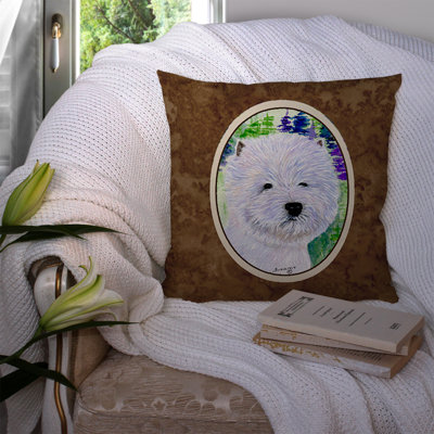 Westie Outdoor Reversible Throw Pillow