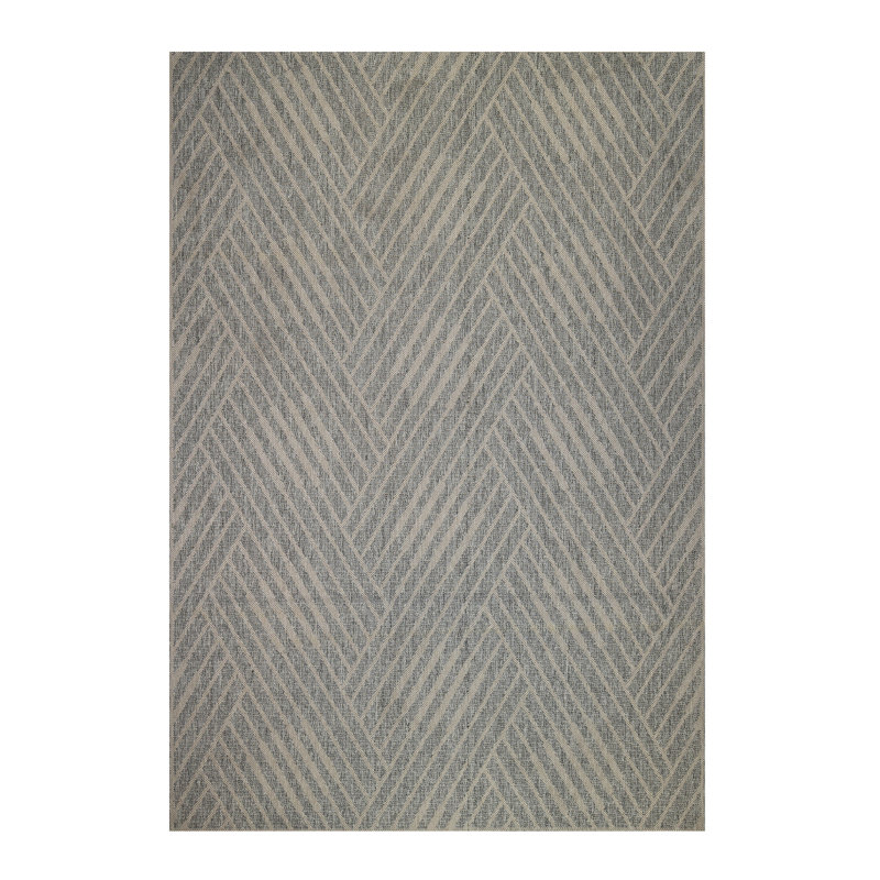 Tapis de couloir d'extérieur gris 8 pi
