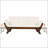 Outdoor Adjustable Patio Wooden Daybed Sofa Chaise Lounge with Cushions-749156363