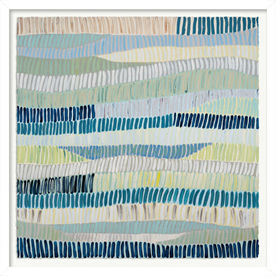 Blue Fence 1 Print by H. Scott