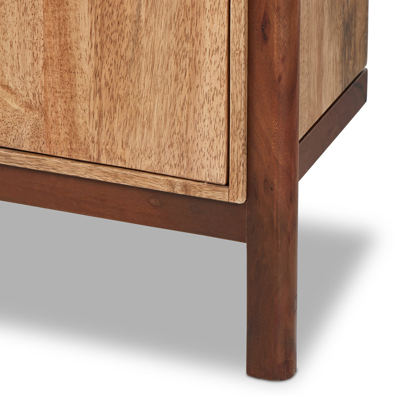 Reza Solid Wood Bookcase, Smoked Honey