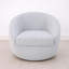 Olivia Swivel Chair Silver Blue
