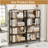 5-Tier Industrial Bookshelf, Rustic Brown Tall Bookcase With Open Wood & Metal Design - Vintage Storage Organizer For Books, Cds, Movies, Multi-Purpose Shelf For Living Room, Bedroom, Home Office-1629211480
