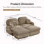 Canapé à assise profonde avec repose-pieds mobiles-981256194