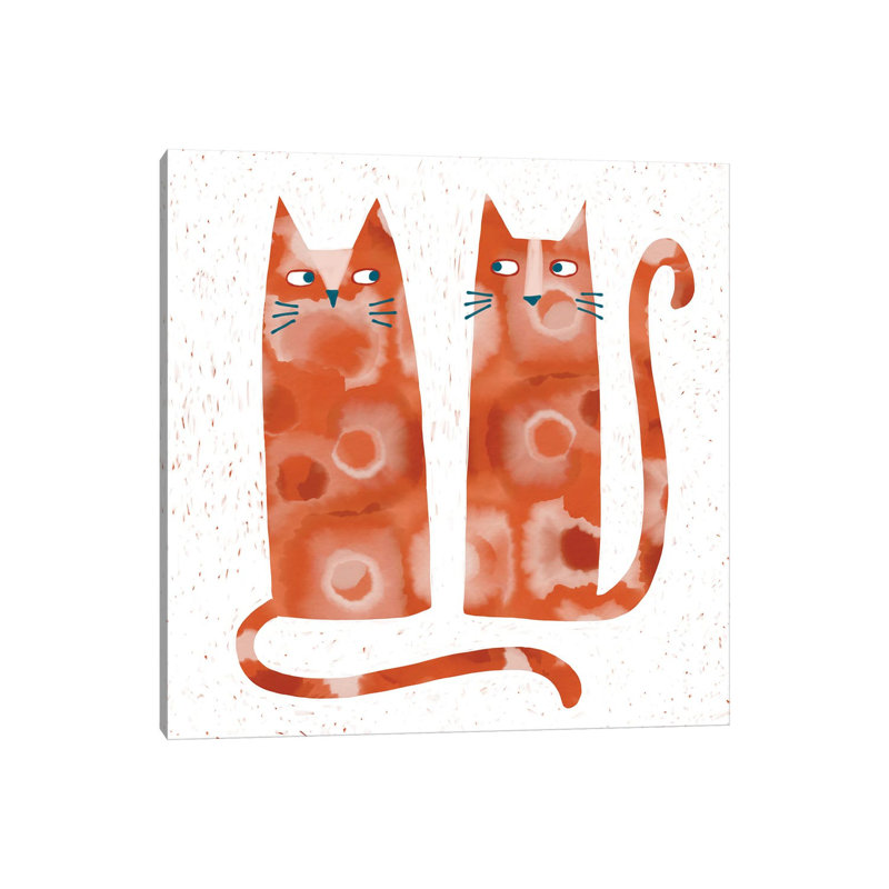Two Suspicious Cats by Nic Squirrell - Gallery-Wrapped Canvas Giclée on Canvas, Wrapped Canvas