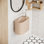 Lavabo de salle de bain mural à droite 17,5 po Terre