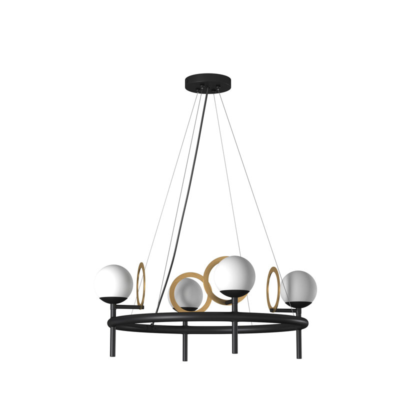 Ryian 4 - Light Wagon Wheel Chandelier