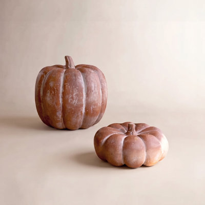 2-Piece Rustic Pumpkin Fall Accent Set