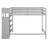 Gray Full Size Loft Bed With Functional Storage And Mounting Options - Space Efficient Bedroom Solution In Built-In For Use-1938766634