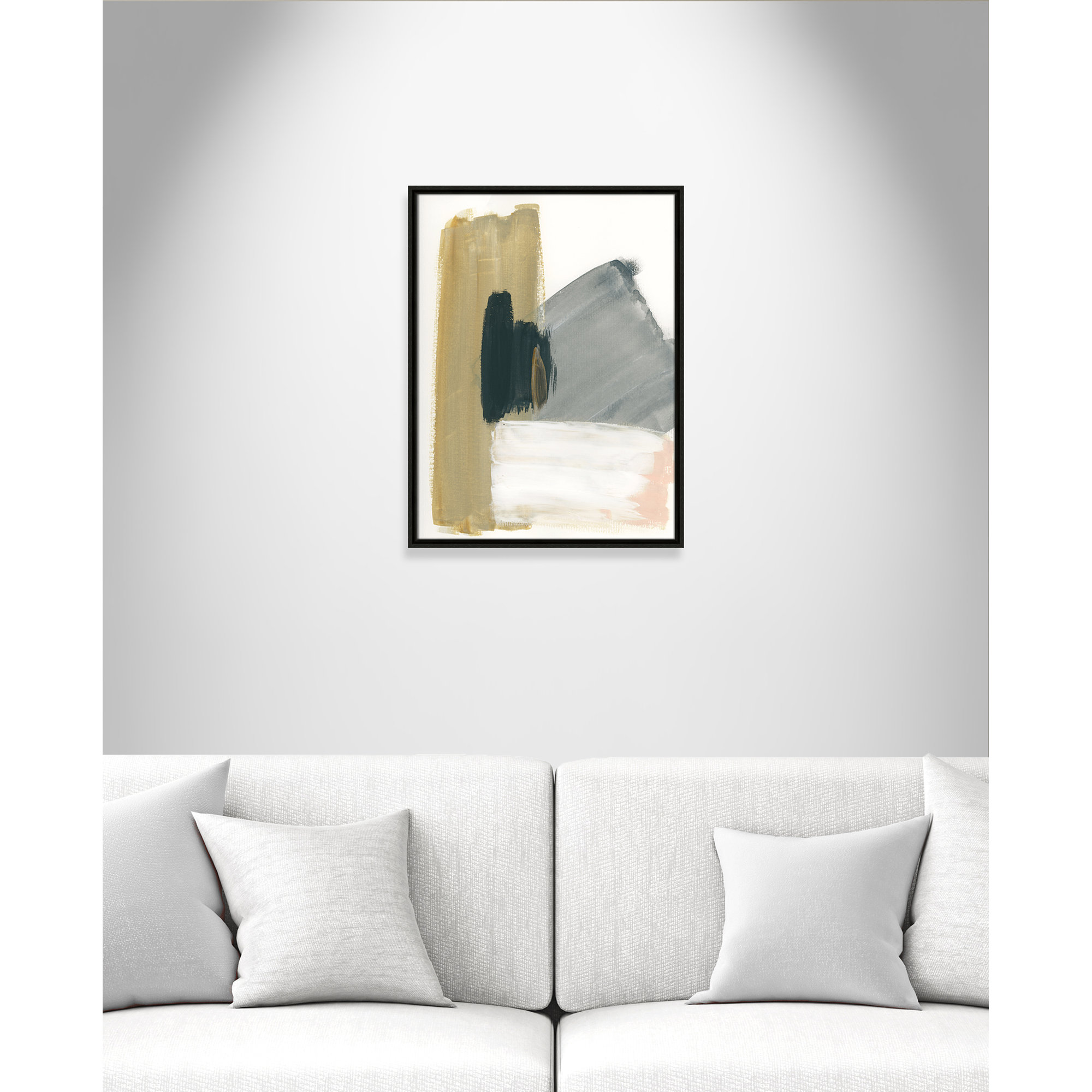 Marble Block Symmetry II by - Floater Frame Print on Canvas, Espresso Framed, 25.5" H x 19.5" W x 2" D