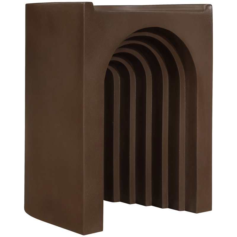 Avenda Indoor/Outdoor Concrete End Table, Brown