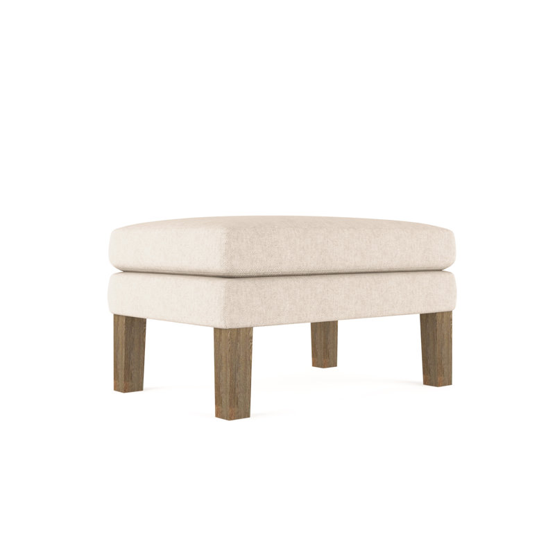 Repose-pieds Charlton, Velours moelleux huître, Naturel