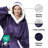 Bedsure Wearable Blanket Hoodie Women - Long Sherpa Hooded Blanket For Adult Warm Cozy Blanket Sweatshirt Gifts For Women Men-109715271-109715283