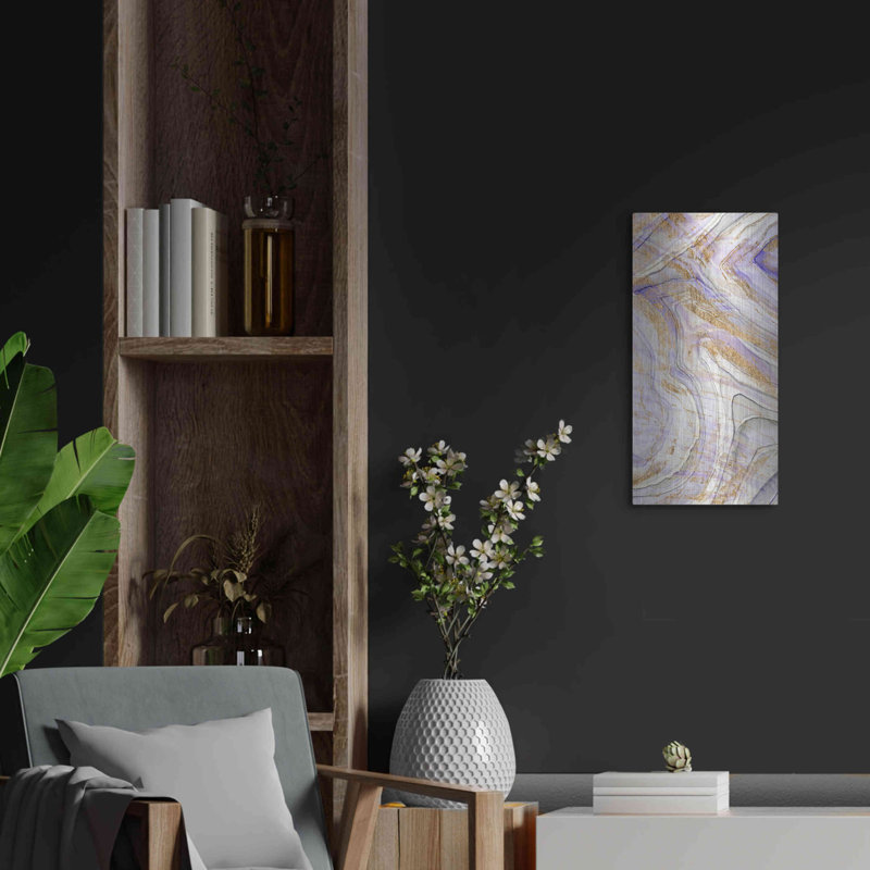 «Amethyst and Gold I» par Studio W, H 24 po x l 12 po